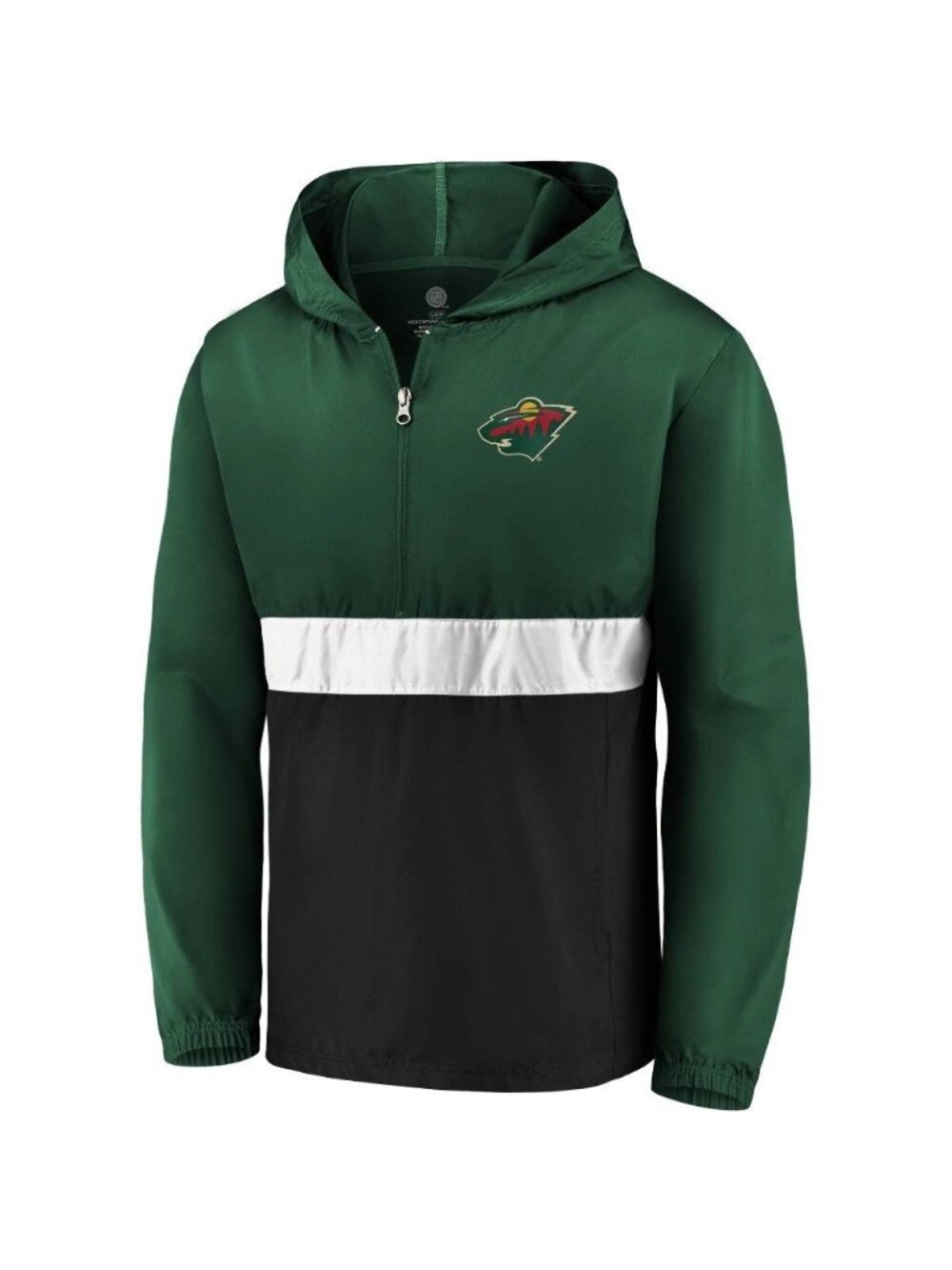 Minnesota Wild NHL Mens Windbreaker Jacket XL Green/Black/White Lightweight Pull
